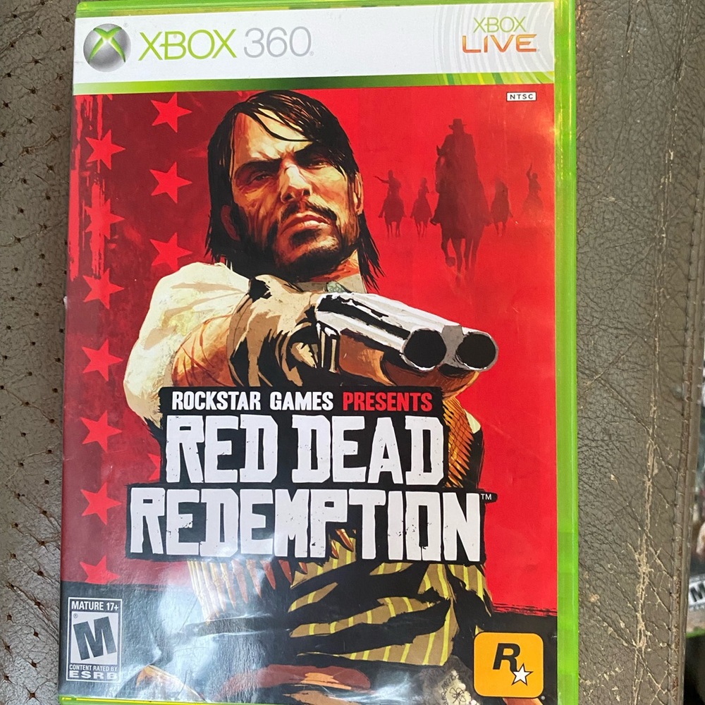 Red Dead Redemption Xbox 360 Game Green Red Cover
